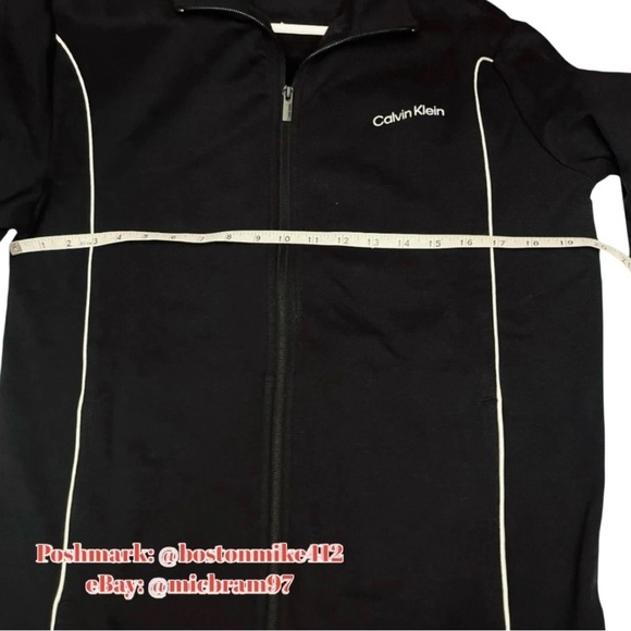 Calvin Klein Zip Up Jacket SM Calvin Klein ZipUp Jacket w/ Front Pockets BLACK - Picture 11 of 13